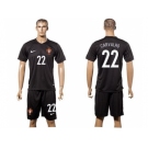 Portugal #22 Carvalho SEC Away Soccer Country Jerse