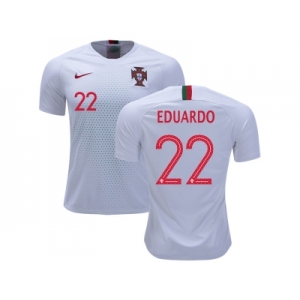 Portugal #22 Eduardo Away Soccer Country Jersey
