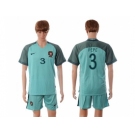 Portugal #3 Pepe Away Soccer Country Jersey