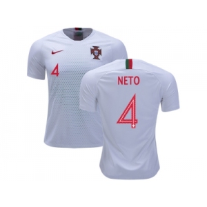 Portugal #4 Neto Away Soccer Country Jersey