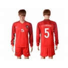 Portugal #5 F.Coentrao Home Long Sleeves Soccer Country Jersey