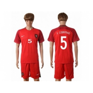 Portugal #5 F.Coentrao Home Soccer Country Jersey