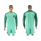 Portugal Blank Away Long Sleeves Soccer Country Jersey