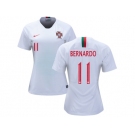 Women Portugal #11 Bernardo Away Soccer Country Jersey