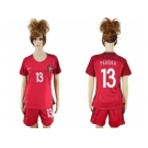Women Portugal #13 Pereira Home Soccer Country Jersey