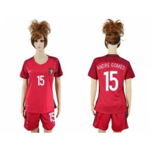 Women Portugal #15 Andre Gomes Home Soccer Country Jersey