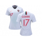 Women Portugal #17 G.Guedes Away Soccer Country Jersey