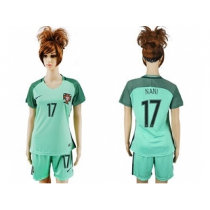 Women Portugal #17 Nani Away Soccer Country Jersey