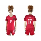 Women Portugal #17 Nani Home Soccer Country Jersey