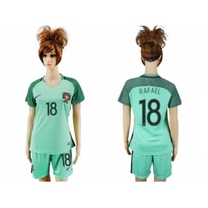 Women Portugal #18 Rafael Away Soccer Country Jersey