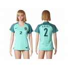 Women Portugal #2 B.Alves Away Soccer Country Jersey