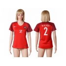 Women Portugal #2 B.Alves Home Soccer Country Jersey