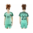 Women Portugal #20 Quaresma Away Soccer Country Jersey