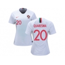 Women Portugal #20 Quaresma Away Soccer Country Jerseys