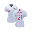 Women Portugal #21 Cedric Away Soccer Country Jersey