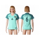 Women Portugal #6 Carvalho Away Soccer Country Jersey1