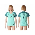 Women Portugal #7 Figo Away Soccer Country Jersey1