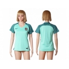 Women Portugal Blank Away Soccer Country Jersey1