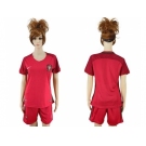 Women Portugal Blank Home Soccer Country Jersey