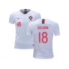 Portugal #18 Gelson Away Kid Soccer Country Jersey