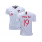 Portugal #19 Mario Rui Away Kid Soccer Country Jersey