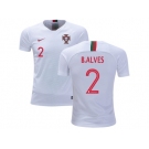 Portugal #2 B.Alves Away Kid Soccer Country Jersey