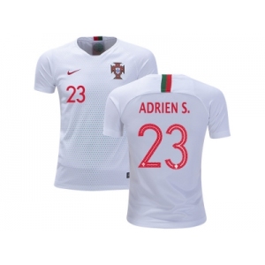 Portugal #23 Adrien S. Away Kid Soccer Country Jersey