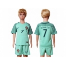 Portugal #7 Ronaldo Away Kid Soccer Country Jersey