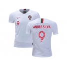 Portugal #9 Andre Silva Away Kid Soccer Country Jersey