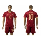 Russia #10 Arshavin Red Home Soccer Country Jersey