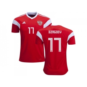 Russia #17 Dzagoev Home Soccer Country Jersey