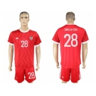 Russia #28 Smolnikov Federation Cup Home Soccer Country Jersey