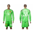 Russia #38 Rebrov Green Goalkeeper Long Sleeves Soccer Country Jersey