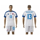 Slovakia #13 Hrosovsky Home Soccer Country Jersey