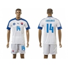 Slovakia #14 Jakubko Home Soccer Country Jersey