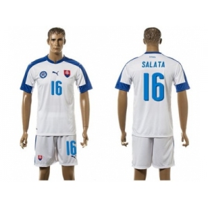 Slovakia #16 Salata Home Soccer Country Jersey