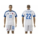 Slovakia #22 Pecovsky Home Soccer Country Jersey