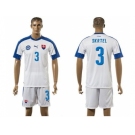 Slovakia #3 Skrtel Home Soccer Country Jersey