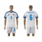 Slovakia #6 Hrosovsky Home Soccer Country Jersey