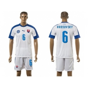 Slovakia #6 Hrosovsky Home Soccer Country Jersey