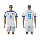 Slovakia #9 Sestak Home Soccer Country Jersey