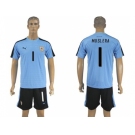 Uruguay #1 Muslera Home Soccer Country Jersey
