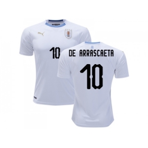 Uruguay #10 De Arrascaeta Away Soccer Country Jersey