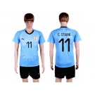 Uruguay #11 C.Stuani Home Soccer Country Jersey