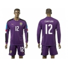 Uruguay #12 Campana Purple Long Sleeves Soccer Country Jersey