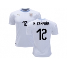 Uruguay #12 M.Campana Away Soccer Country Jersey