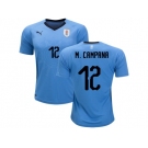 Uruguay #12 M.Campana Home Soccer Country Jersey