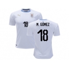 Uruguay #18 M.Gomez Away Soccer Country Jersey