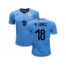 Uruguay #18 M.Gomez Home Soccer Country Jersey