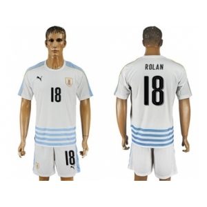 Uruguay #18 Rolan Away Soccer Country Jersey